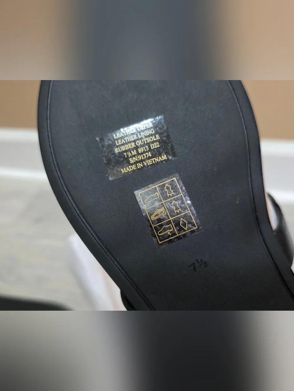 Tory Burch Crystal Miller Leather Sandals Black Spark Gold $248 Sizes 7.5 NIB
